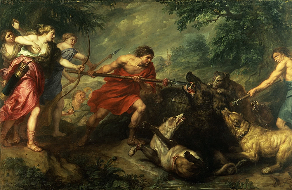 Meleagro uccide il cinghiale caledoniano - Musée de la Chasse et de la Nature, Parigi